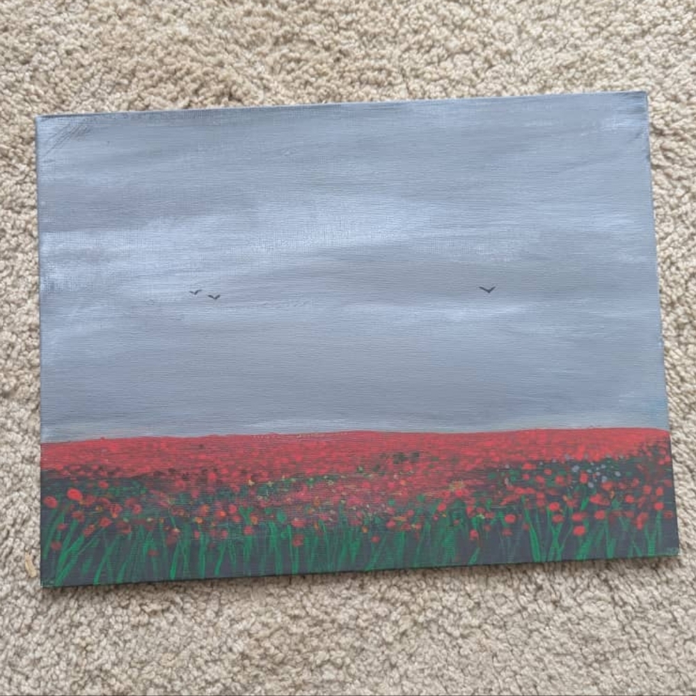 Fleids Of Grey Painting